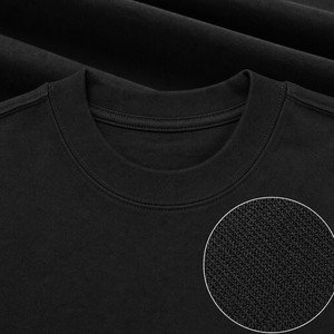 T-shirt Homme M&O à Épaules Tombantes, Coton Biologique 300 GSM, Impression Personnalisée, Grande Taille, Style Urbain, Noir - Product Image 2