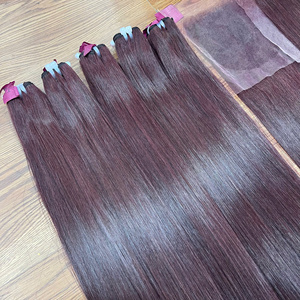 Meilleures ventes : Lot de mèches de cheveux lisses comme des baguettes, toutes couleurs, 100% cheveux humains, provenant de magnifiques cheveux vietnamiens, très lisses, très soyeux - Product Image 5