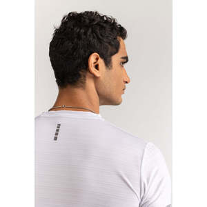 T-shirt blanc en coton tricoté 100 % écologique pour homme, coupe classique, broderie personnalisée, manches courtes, décontracté, mode, qualité supérieure, vierge - Product Image 4