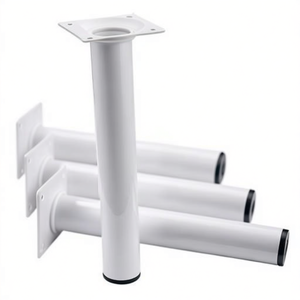 ELEMENT SYSTEM 30 mm High White Furniture <b>Leg</b> with 400 mm Mounting Plate-Pack Size 4 for <b>Tables</b> - Product Image 3