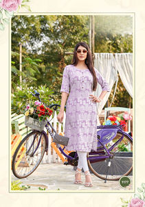 Nouvelle collection de kurtis décontractés en rayonne lourde brodée à la main, multicolores, séchage rapide, pour la mode indienne et pakistanaise. - Product Image 3