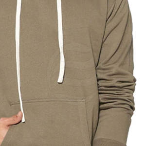 Pull à capuche d'hiver pour hommes de haute qualité à manches longues thermique 100% coton teint uni - Product Image 5