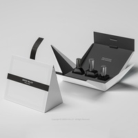 Coffret d'échantillons de parfum géométriques triangulaires uniques en gros avec ruban, emballage cadeau cosmétique de luxe