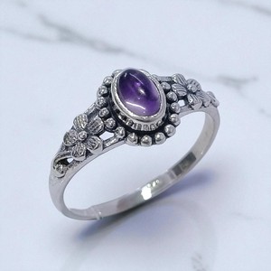 Bagues en argent avec améthyste et quartz rose, prix de gros, petites bagues en argent sterling et bijoux - Product Image 3