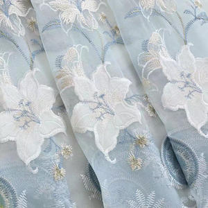 Logo personnalisé oem avec broderie chaude <span class=keywords><strong>de</strong></span> luxe haut <span class=keywords><strong>de</strong></span> gamme pour chambre à coucher salon et restaurant <span class=keywords><strong>tissu</strong></span> <span class=keywords><strong>de</strong></span> rideau pare-soleil prêt à l'emploi - Product Image 2