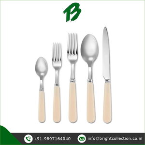 Couverts en acier inoxydable de meilleure qualité, manche en résine, 2 cuillères, 2 fourchettes et 1 couteau pour les mariages - Product Image 3