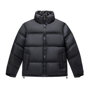 Blouson bombardier d'hiver extérieur personnalisé pour hommes, surdimensionné, col haut à capuche avec poche zippée, tissu en toile imperméable - Product Image 5