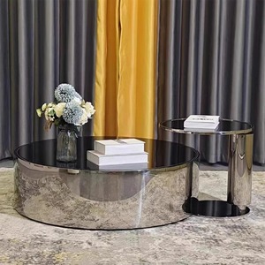 โต๊ะกาแฟสแตนเลสสตีลแบบอิตาเลียนสมัยใหม่รักษ์โลก ดีไซน์สร้างสรรค์สำหรับห้องนั่งเล่น เฟอร์นิเจอร์บ้าน โรงแรม สำนักงาน - Product Image 6