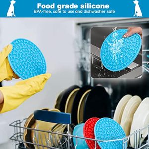 Alfombrilla para lamer de silicona para perros, alimentador lento para mascotas, reduce el estrés, mejora la digestión, material seguro antideslizante, duradero y fácil de lavar - Product Image 6