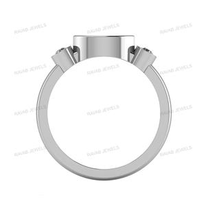 แหวนเงินสเตอร์ลิง925ขายส่งสำหรับผู้หญิงดีไซน์ใหม่ขอบมนน่ารัก CZ และเครื่องประดับชั้นดีพร้อมชุบขนาด8x4มม. ดีไซน์ใหม่ - Product Image 4