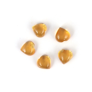 Natural Yellow <b>Citrine</b> Gemstones 8mm Heart Cabochon Cut Loose Gems Third Party Certified Wholesale Gopika Exports Fine - Product Image 2