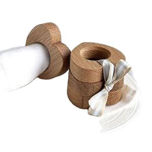 Rond de serviette en bois naturel à la mode pour décoration de table de mariage et de fête fabriqué à la main en inde fini noyer personnaliser - Product Image 4
