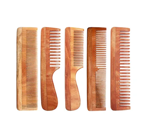 Natural Neem <b>Wooden</b> <b>Comb</b> Hair Growth & Scalp Massager | India Organic Hair Strengthening Grooming Flake-Free Scalp Care - Product Image 6