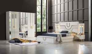 Juego de dormitorio elegante Pinar, cama King Kin, cabecero iluminado de alta calidad, armario con espejo, gran oferta, muebles turcos de estilo 2026 - Product Image 4