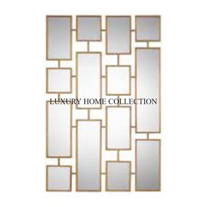 Cadre de miroir mural décoratif nouveau look en métal antique avec des motifs audacieux et fabriqués à la main pour des espaces intemporels et modernes. - Product Image 4