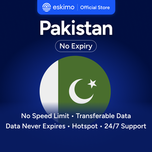 Eskimo Pakistan 1 Go eSIM sans expiration de la data, données de voyage, vitesse rapide 5G/4G, pas de carte SIM physique requise S-P-01 - Product Image 1