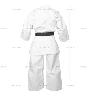 Traje de entrenamiento de Karate ligero blanco unisex, ajuste cómodo, ropa de artes marciales MMA con refuerzo adicional, logotipo personalizado - Product Image 6