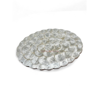 Set de table ovale moderne et écologique en coquillage Capiz, fabriqué à partir de coquillages naturels pour les repas quotidiens et la décoration de table, en provenance du Vietnam