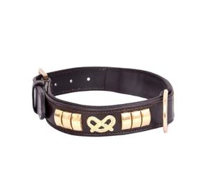 Collar de perro de cuero de alta calidad Diseño de lujo cómodo ajustable con collar de mascota Premium de cubierta plateada - Product Image 4