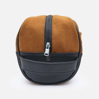 Bolsas de Aseo de Viaje de Cuero Genuino de Alta Calidad con Logotipo Personalizado, Cierre de Cremallera, Asa Suave, Alta Visibilidad, Nuevo Diseño de Moda