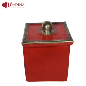 Boîte à sucre marocaine, boîte Unique peinte à la main de luxe en argile, petite boîte décorative en céramique fermée à vendre - Product Image 1