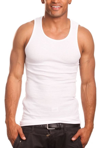 เสื้อกล้ามผู้ชายสีขาว เนื้อผ้านุ่ม สวมใส่สบาย ผ้าฝ้ายคุณภาพสูง ไม่มีแขน ใส่ได้ทุกวัน ผ้าเนื้อยืดหยุ่น ตะเข็บแข็งแรง คุณภาพเยี่ยม - Product Image 6