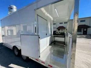 Remorque de camion de cuisine mobile en aluminium blanc, équipement de cuisson personnalisable pour la vente de glaces et de restauration rapide en rue, résistante à la rouille - Product Image 2
