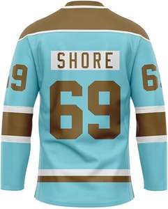 Maillot de hockey sur glace de qualité supérieure de haute qualité avec nom et numéro personnalisés sublimés et personnalisés avec logo personnalisé sur le maillot de sport - Product Image 3