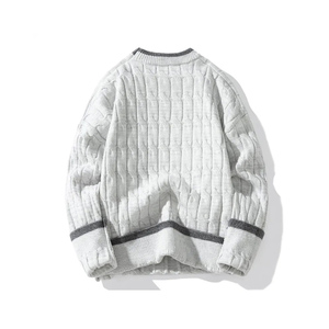 Pull à col rond en molleton personnalisé, nouveau style, fabrication personnalisée, imprimé, pour hommes - Product Image 3