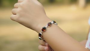 Bracelet réglable en argent sterling 925 avec pierre précieuse ovale en quartz pastèque, bijoux faits à la main pour femmes, cadeau tendance - Product Image 6