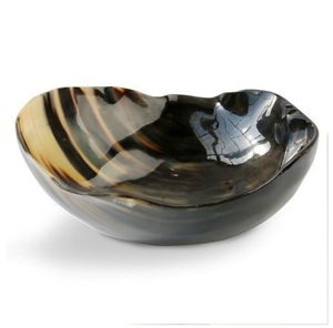 Bol en corne de buffle naturel de luxe sur support en acrylique Showpiece1 bol décoratif de buffle de vente chaude service de rasage - Product Image 5