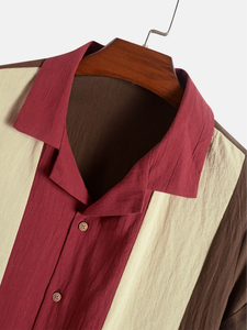 Conjunto de traje corto informal de verano para hombre Tejido de punto transpirable de secado rápido Venta al por mayor Color Block Fitness Walk Shirt Shorts - Product Image 4