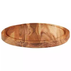 Planche à découper en bambou de qualité supérieure, fabrication artisanale, design moderne et luxueux, lavable au lave-vaisselle, forme ronde, pour la maison, l'hôtel et le restaurant - Product Image 2