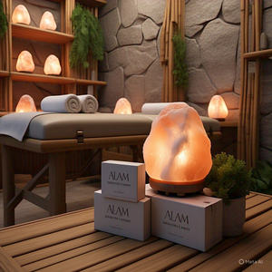 HACCP Accredited Organic Natural Himalayan Salt <b>Lamps</b> 2-3kgs Best Selling Electric Cord Bulb Pack Feng Shui & Flower Style - Product Image 5