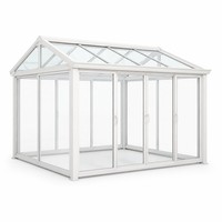 Solárium Contemporáneo de Aluminio con Doble Vidrio Templado Aislante, Impermeable y con Aislamiento Térmico para Uso en las Cuatro Estaciones