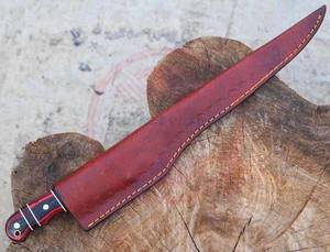 Couteau à filet de camping damas en acier inoxydable avec gaine en cuir pour un usage quotidien | couteaux à filet de qualité supérieure à vendre - Product Image 4