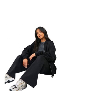 Venta al por mayor de las mujeres Zip Up Chándal Logotipo personalizado de alta calidad de las mujeres de Fitness Outfit Factory para el otoño y el invierno - Product Image 4