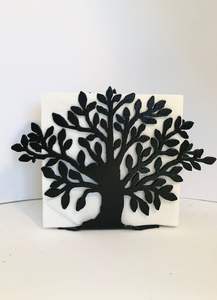 Porte-serviettes en métal à motif papillon pour table à manger, cuisine ou café - Organisateur de mouchoirs de table élégant et durable, imperméable - Product Image 5