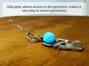 Handmade Vintage Gold Plated Sterling Silver <b>Larimar</b> Necklace-Mermaid Design Pendant-Engagement Gift for Her - Product Image 5