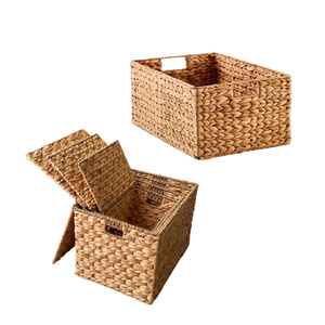 Cestas de almacenamiento de ratán tejidas a mano Organizador sostenible para el hogar Precio competitivo Servicio OEM ODM Hecho en Vietnam Empresa - Product Image 3