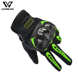 Pakistan Made Safety Protection Wear Racing Motorbike Gloves Leather High Quality Knuckle & <b>Fingers</b> Protection Motorcycle Gloves - Product Image 3