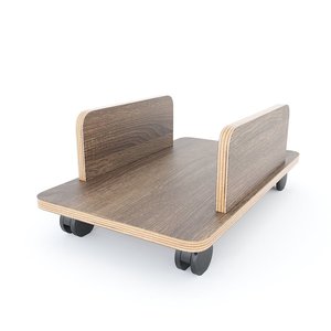 Estante de Almacenamiento para Accesorios de Computadora de Madera Contrachapada Recubierta de Melamina con Ruedas KCPU68009 - Product Image 3