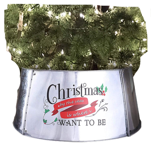 Collar de árbol de Navidad de hierro, anillo de árbol de Navidad de metal (base de 21 pulgadas de diámetro) decoración de Navidad para el hogar para Navidad - Product Image 3