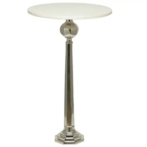 Table d'appoint en métal élégante pour la décoration intérieure d'hôtel à la maison Table d'angle de meubles à usage domestique Prix abordable en fonte d'aluminium Feuille Design - Product Image 4