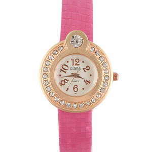 Montre-bracelet pour femme - Rose choc - Product Image 2