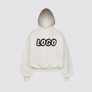 Sweat à capuche surdimensionné avec impression de logo personnalisé pour homme, 100% coton, respirant, écologique, sweat à capuche en polaire, streetwear décontracté - Product Image 1