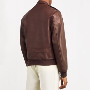 Bonne vente Vestes en cuir à fermeture éclair taille adulte pour hommes/Vestes en cuir pour hommes avec marque privée personnalisée - Product Image 2