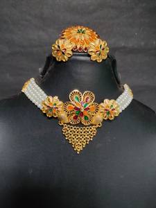 Super Sell 2024 collar pendientes anillo conjunto con 22K chapado en oro estilo de lujo conjunto de joyas para la venta por exportadores - Product Image 3