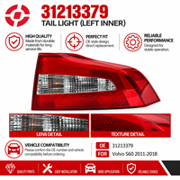 Feu arrière gauche complet avec boîtier 31213379 pour Volvo S80 2007-2013 – Pièce de rechange pour éclairage automobile
