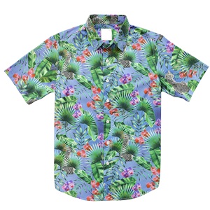 Chemise hawaïenne pour homme à manches courtes, imprimé floral tropical, boutonnée, chemise de vacances, tissu popeline respirant, style été - Product Image 1